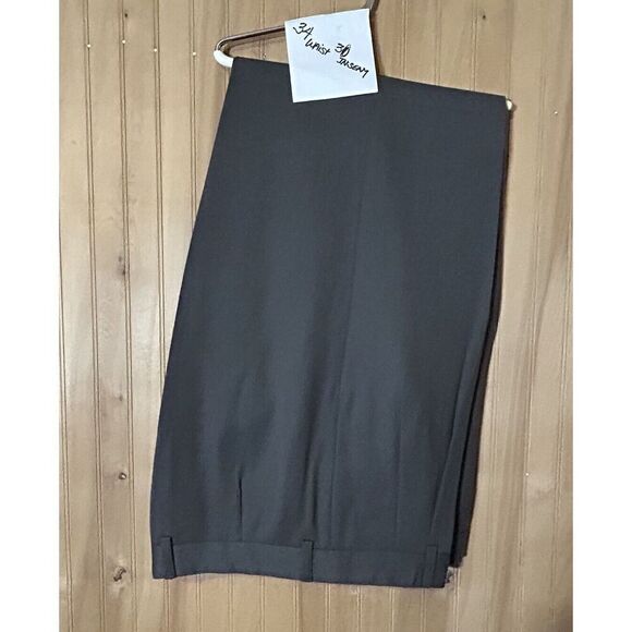 Monsieur by Givenchy Dark Brown Wool Dress Pleated Trousers 34 x 30 - Picture 1 of 3